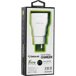 Мережевий зарядний пристрій Gelius Pro Focus GP-HC01 2.1 A White з кабелем Type C - мініатюра 3
