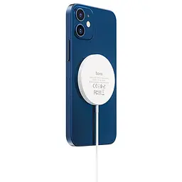 Зарядка Qi HOCO Original series magnetic wireless fast charger CW28 15W белое