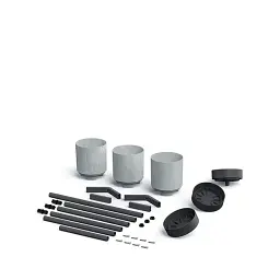 Підставка для квітів Prosperplast з 3-ма сірими горщиками 42х39.5x125 см (69461-422) - мініатюра 2