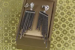 Сережки гвоздики Xuping Jewelry підвіски сяючі промені 7 см сріблясті