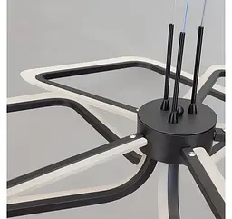 Велика чорна підвісна люстра LED з 5 квадратними рамками Artlight 2406-5DL-BK - мініатюра 5