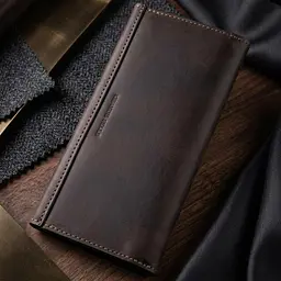 Шкіряний клатч унісекс на магніті Grande Pelle 11215 коричневий - мініатюра 4