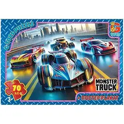 Пазли G-Toys Монстер траки 70 елементів MT183 Різнокольоровий