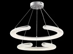 Люстра стельова LED Splendid Ray L110/600+400/2, 2 лампи, білий, регульована висота 30-130 см - мініатюра 4