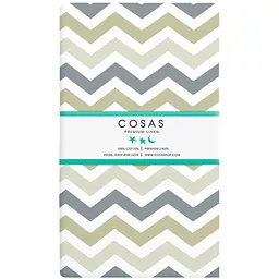 Простирадло Cosas полуторне 155х240 grey zigzag cs2, бежевий (ZigGreyBeige_155s)