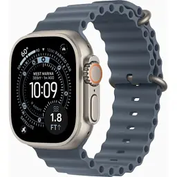 Смарт-годинник Apple Watch Ultra 3 GPS + Cellular 49mm Natural Titanium Case with Anchor Blue Ocean Band (MEWH4QP/A)