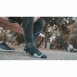 Високі водонепроникні шкарпетки Dexshell Compression Mudder (Чорні із сірим) S - мініатюра 6