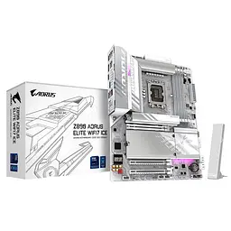 Gigabyte Материнська плата Z89 AORUS ELITE WF7 ICE s1851 Z890 4xDDR5 M.2 Wi-Fi BT HDMI DP ATX - мініатюра 6