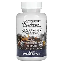 Міцелій з 7 видів грибів Host Defense Stamets 7, 120 вегакапсул для підтримки імунної системи