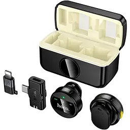Мікрофонна радіосистема Hoco L22 Bright Lightning/USB-C Black (6942007663151) [158613]