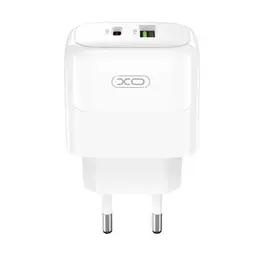 Зарядний пристрій XO 1xUSB QC3.0 + 1xUSB-C PD20W (XO-QC37)
