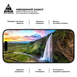 Захисне скло на Apple iPhone 16 Pro з олеофобним покриттям, Pro, повне проклеювання, антистатичний і пиловідштовхуючий шар, 9H, самоклеючеся, 2.5D, на весь екран, антистатичний клей, ArmorStandart (ARM87027) - мініатюра 4