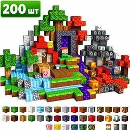 Магнітний конструктор Minecraft 200 шт по грі Майнкрафт Фортеця Mk001022.2 - мініатюра 4