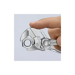 Кліщі переставні-гайковий ключ, Ø21мм KNIPEX 86 04 100 XS, хромовані - мініатюра 4