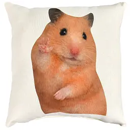 Подушка Strateg мікровелюр Пухнастий привіт 35х35 см молочний (61585)
