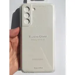 Оригінальний силіконовий чохол Silicone Cover для Samsung Galaxy S21 FE (G990) White EF-PG990TWEGRU - мініатюра 2