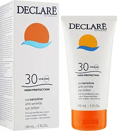 Сонцезахисне молочко проти зморшок SPF30 Anti-Wrinkle Sun Lotion Declare 150 мл