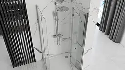 Душова кабіна Rea Fold N3 90x90 REA-K9991, Хром, Універсальна, прозорий - мініатюра 3