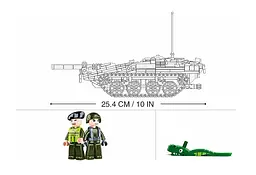 Конструктор M38-B1010 SLUBAN "Танк" 25,5см фігурки 692дет в коробці (6903317468867) - мініатюра 6
