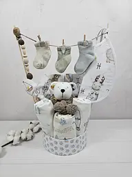 Букет з пелюшок для немовлят a.l.babybox Зодіак з слинявчиком (BU 18311526)