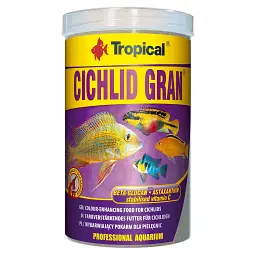 Сухий корм для акваріумних риб Tropical в гранулах Cichlid Gran 1 л для всіх цихлід
