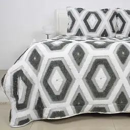 Покривало ТЕП Boho сірий ромб 220 x 240 см (4-05213_35070) - мініатюра 3