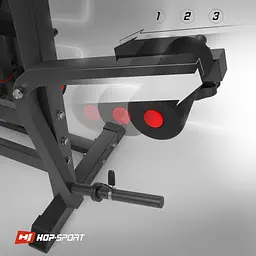 Лавка тренувальна Hop-Sport HS-1075 Pro із партою Скотта - мініатюра 5