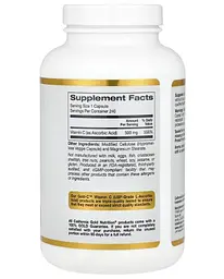Вітамін С Gold Vitamin C 500 mg 240 капсул California Gold Nutrition vit0006268 - мініатюра 2