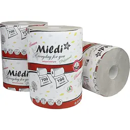 Паперові рушники Mildi Premium одношарові 100 метрів 700 відривів сірі - мініатюра 2
