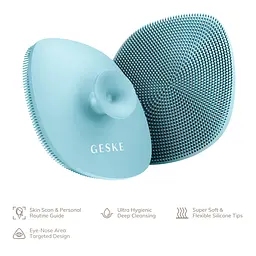 Щітка для обличчя GESKE Facial Brush 4 в 1 з тримачем бірюзова - мініатюра 2