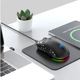 Комп'ютерна миша HYSJ Т90 бездротова, безшумна з акумулятором 2,4G+Bluetooth Black - мініатюра 8