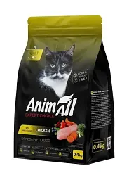 Сухий корм для котів AnimAll (ЕнімАлл) зі свіжою куркою, 0,4 кг