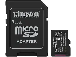 Карта пам'яті Kingston Canvas Select Plus Gen3 microSDXC + SD-Adapter 512 GB (SDCS3/512GB)