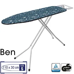 Дошка для прасування Casa Si Ben 110x30 Silver with White/Blue Plants (CS98090G323)