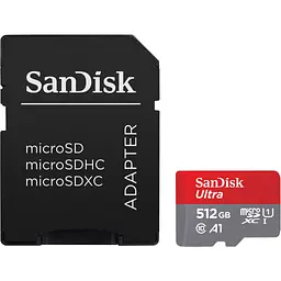 Карта пам'яті SanDisk 512GB microSDXC class 10 UHS-I Ultra (SDSQUAC-512G-GN6MA) - мініатюра 1