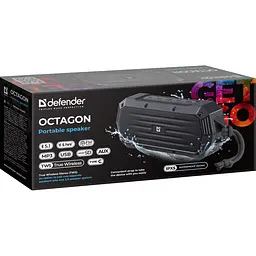 Акустична система 1.0 Defender Octagon 5W, Octagon 5Вт, BT/FM/USB/TF/AUX/IPX5 - мініатюра 7