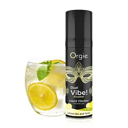 Рідкий вібратор Dual Vibe коктейль Джин-тонік лимон, 15 мл Orgie - мініатюра 3