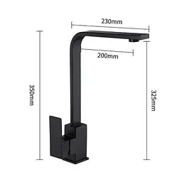 Змішувач для кухні Wezer PRO4A-02-BLACK, Чорний матовий - мініатюра 4