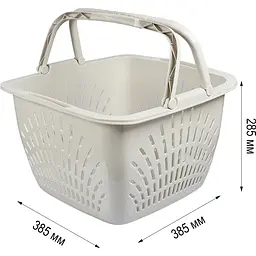 Великий кошик з ручками Stars Plast бежевий 22 л (94335/беж) - мініатюра 3