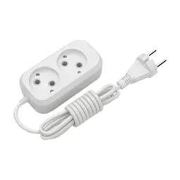 Мережевий подовжувач Electrum C-ES-1782 2.0m, 2 роз, white (C-ES-1782)
