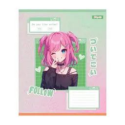 Зошит 1 вересня Follow Anime А5 12 аркушів лінія (768120), в асортименті - мініатюра 4