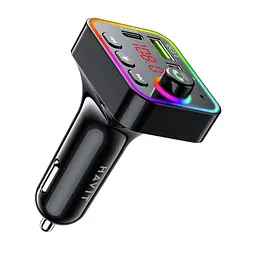 FM модулятор HAVIT HV-FM819BT USB-A+USB-C PD24W RGB Black HAVIT (28523-000) - мініатюра 5