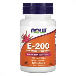 Вітамін E-200 зі Змішаними Токоферолами E-200 Mixed Tocopherols - 100 софтгель