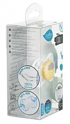 Силіконова ортодонтична пустушка Nuvita Air55 Cool Love, 6-12 міс. жовтий (NV7084SC) - мініатюра 4