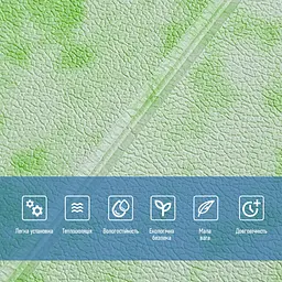 Панель стінова Sticker Wall 3D 700х700х5мм МАРМУР зелений D SW-00002441 - мініатюра 4