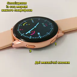 Смарт годинник T2 Pro Active 2 Bluetooth, встановлення свого фону, прийняття/здійснення дзвінків Золотий - мініатюра 5