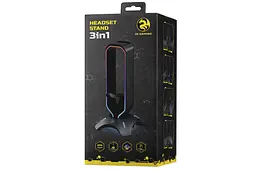 Підставка 3 в 1 для гарнітури 2E GAMING Headset Stand RGB USB Black (2E-GST310UB) - мініатюра 2