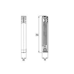 Радіатор біметалічний Thermo Alliance Bi-Ferrum 200/96 0.81 кг (F20096B) - мініатюра 2