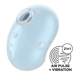 Вакуумний кліторальний стимулятор із вібрацією Satisfyer Cutie Ghost Blue Satisfyer SX0572 99365 - мініатюра 1