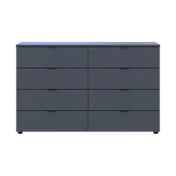 Комод Doros Рон 8 Графіт 8 Шухлядок 130х38х81 (41516173)